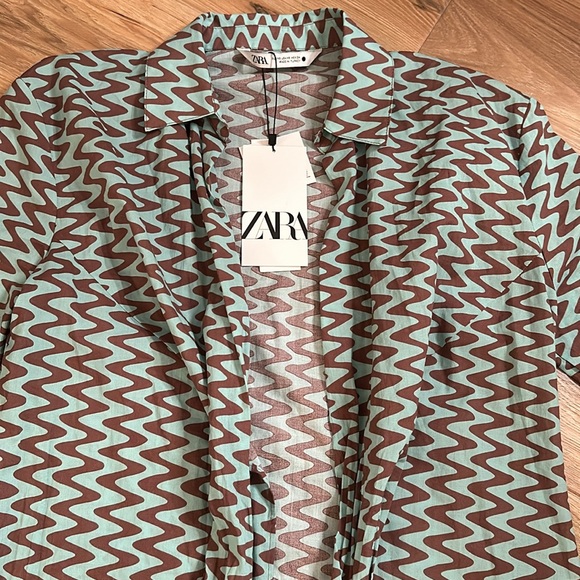 Zara Print Top - Size S - Picture 1 of 5